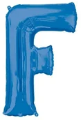 Balony i akcesoria - AMSCAN Balon foliowy niebieska litera F - 53 x 81 cm - 1 szt. 3541101 - miniaturka - grafika 1
