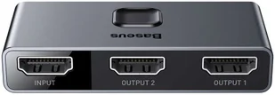 Baseus Dwukierunkowy rozdzielacz Baseus Splitter Full HDMI 4K 30Hz 2x1 1x2 CAHUB-BC0G - Adaptery i przejściówki - miniaturka - grafika 3