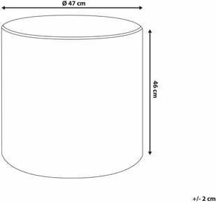 Beliani Puf welurowy 47 cm niebieski LOVETT - Taborety i hokery - miniaturka - grafika 6