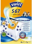 Akcesoria do odkurzaczy - Swirl S67 NeutralizAir worki do odkurzacza Siemens 4 sztuki + 1 filtr 202614 - miniaturka - grafika 1