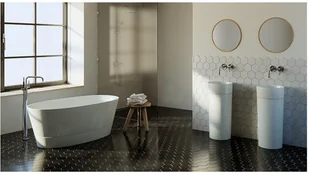 Marmorin Duo II Wanna wolnostojąca 150x80 cm biały połysk PW536101500 - Wanny - miniaturka - grafika 4