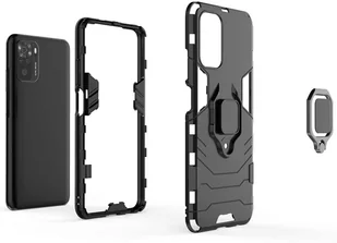 Alogy Etui Stand Ring Armor do Xiaomi Redmi Note 10/10s czarne 9542X1 - Etui i futerały do telefonów - miniaturka - grafika 6