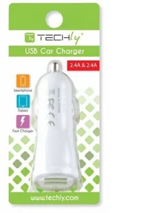 Techly Ładowarka Uniwersalna 2x USB 2.4A Biała 022182 - Ładowarki samochodowe - miniaturka - grafika 8