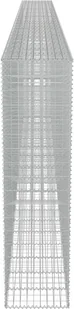 vidaxl Ściana gabionowa z pokrywami, galwanizowana stal, 900x50x200 cm - Ogrodzenia - miniaturka - grafika 6