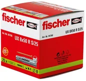 Kołki - Fischer Kołki uniwersalne UX 8 x 50 mm z wkrętami 25 szt. 94760 - miniaturka - grafika 1