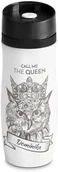 Kubki termiczne - Murrano Kubek Termiczny Termos Biały Królowa GRAWER KUB-B-009 - miniaturka - grafika 1