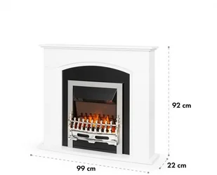 Klarstein Verbier, , 1000/2000 W, LED ogień, pilot, MDF, biały FP1-Verbier - Kominki elektryczne - miniaturka - grafika 8