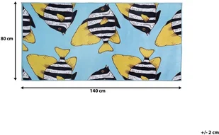 Beliani Dywan w rybki 80 x 140 cm niebieski FIZME - Dywany - miniaturka - grafika 9