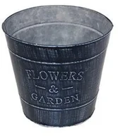 Donice - Flower TAJEMNICZY OGRÓD Osłonka metalowa 13 cm czarna - miniaturka - grafika 1