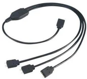 Kable komputerowe i do monitorów - Akasa AK-CBLD07-50BK - RGB LED splitter - 50 cm AK-CBLD07-50BK - miniaturka - grafika 1