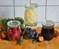 Pojemniki kuchenne - Weck budzenia  Mini pokrywa tulipan 220 ML okrągła krawędź szklany '60' w zestawie:  szt - miniaturka - grafika 1