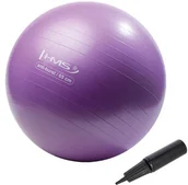 Piłki do ćwiczeń - HMS PIŁKA GIMNASTYCZNA ANTI-BURST YB02 65CM PURPLE - miniaturka - grafika 1