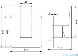 Omnires Parma system bidetowy podtynkowy chrom SYSPMBI1CR - Baterie podtynkowe - miniaturka - grafika 2