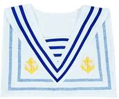 Stroje karnawałowe - Boland boland 44354  marynarz kołnierzem, rozmiar uniwersalny, biały/niebieski - miniaturka - grafika 1