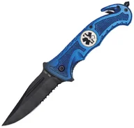 Noże - Mil-Tec Nóż składany ratowniczy Rescue Blue (15323003) 15323003 - miniaturka - grafika 1