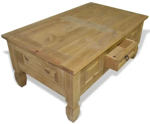 vidaXL Stolik kawowy w meksykańskim stylu Corona, sosna, 100x60x45 cm - Ławy i stoliki kawowe - miniaturka - grafika 5