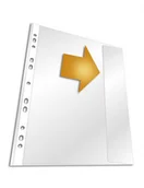 Koszulki na dokumenty - DURABLE Koszulka na dokumenty specjalna A4 - otwarta z boku z klapką - transparentna / 5 szt. 266419 - miniaturka - grafika 1