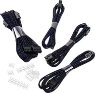 Kable komputerowe i do monitorów - Phanteks Zestaw kabli do zasilacza 50cm czarno-niebieskie PH-CB-CMBO_SBL - miniaturka - grafika 1