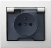 Gniazdka elektryczne - Ospel Kier biały Gniazdo bryzgoszczelne +0 GPH-1WZ/00/d GPH-1WZ/00/d - miniaturka - grafika 1