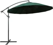 Parasole ogrodowe - vidaXL Parasol ogrodowy, wiszący, zielony, 3 m, słupek aluminiowy vidaXL - miniaturka - grafika 1