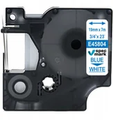 Papier do drukarek - Dymo Taśma do D1 45804 19mm Biała/Niebieski - miniaturka - grafika 1