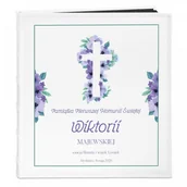 Albumy fotograficzne - NA Murrano Album Zdjęcia Duży Pamiątka I Komunii Krzyż Nadruk ALB-BC-BK-UV-028 - miniaturka - grafika 1