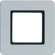 Klawisze i ramki - Hager Polo sp. z o.o. Q.7 Ramka 1-krotna do modułu podświetlenia LED, alu aksamit, lakierowany 10116104 - miniaturka - grafika 1