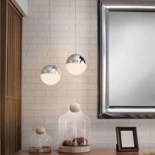 Schuller Lampa wisząca LED Sphere, chrom, 1-pkt., 12 cm - Lampy sufitowe - miniaturka - grafika 3