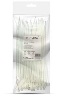 v-tac Opaska Zaciskowa V-TAC 3.5x200mm Biała 18kg Nylon66 Opak 100szt) - Inne mocowania - miniaturka - grafika 2