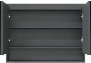 vidaXL vidaXL Szafka łazienkowa z lustrem 80x15x60 cm MDF szara 8720286391600 - Szafki łazienkowe - miniaturka - grafika 5