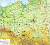 Pomoce naukowe - Polska - Mapa Fizyczna ED027 - miniaturka - grafika 1