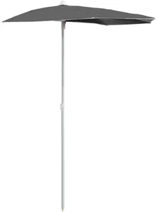 vidaXL Półokrągły parasol ogrodowy na słupku, 180x90 cm, antracytowy vidaXL - Parasole ogrodowe - miniaturka - grafika 3