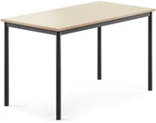 Meble do szkół i przedszkoli - AJ Produkty Biurko SONITUS, 1200x700x720 mm, brzoza laminat, antracyt - miniaturka - grafika 1