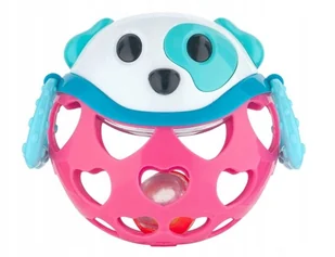 Canpol babies Canpol Interaktywna zabawka z grzechotką różowa - Gryzaki dla dzieci - miniaturka - grafika 2