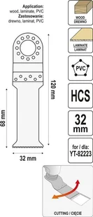 YATO BRZESZCZOT HCS DŁ 120MM SZER 32MM DLA YT-82223 - Brzeszczoty - miniaturka - grafika 4