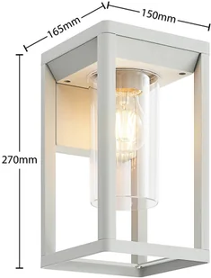 Lindby Lindby Estami kinkiet zewnętrzny, srebrnoszary - Lampy ogrodowe - miniaturka - grafika 5