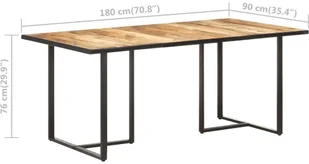 VidaXL Lumarko Stół jadalniany, 180 cm, surowe drewno mango 320695 VidaXL - Stoły - miniaturka - grafika 7
