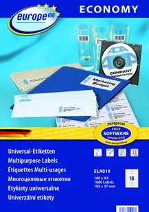 Avery Zweckform Etykiety ZF ECONOMY A4 105x37mm białe ELA019 ZWECKFORM - Etykiety do drukarek - miniaturka - grafika 2