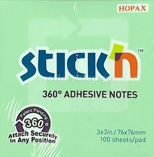 Stick'n Karteczki samop. STICK'N 76x76 360st. - zielony - Artykuły biurowe - miniaturka - grafika 2