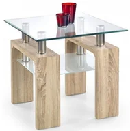 Ławy i stoliki kawowe - Szklana Ława Kwadrat Dąb Sonoma N3-B55 - miniaturka - grafika 1