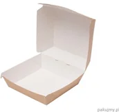 Opakowania gastronomiczne - abc-pak Burger Box "nature" kraft 14,5x14,5x10cm 75 szt. 7515159 - miniaturka - grafika 1
