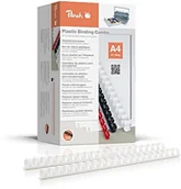 Akcesoria do bindownic - Peach PB420  01 grzbiety 20 MM, A4, 100 sztuk, białe PB420-01 - miniaturka - grafika 1