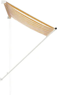 vidaXL Markiza zwijana, 150 x 150 cm, żółto-biała - Markizy - miniaturka - grafika 3