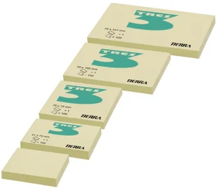 TIERRA Notes samoprzylepny Tres 50x75mm żółty 100k NOTZ5075 - Etykiety samoprzylepne i bloki etykiet - miniaturka - grafika 2