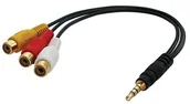 Akcesoria car audio - LINDY Lindy 35539  3,5 MM, wtyczka do segmentu 3 X cinch Złącze audio-video adapter (Video + Stereo Audio) z 4 35539 - miniaturka - grafika 1