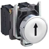 Wyłączniki światła i elektryczne - Schneider Electric xb4ba 3341 Harmony przyciski, powrót do pióra podtynkowy strzałka na górze, metal, chromowany, kołnierz, 1 zestyk zwierny, 22 MM, białe XB4BA3341 - miniaturka - grafika 1