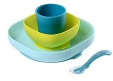Beaba Komplet naczyń z silikonu blue - Miseczki i talerzyki dla dzieci - miniaturka - grafika 3