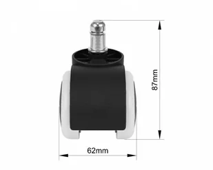 Fotel biurowy, krzesło biurowe KÓŁKA GUMOWE KAUCZUKOWE DO FOTELA OBROTOWEGO KÓŁKA GUMOWE - Fotele i krzesła biurowe - miniaturka - grafika 3