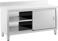 Meble gastronomiczne - Royal Catering Stół roboczy z szafką - 150 x 60 cm - 600 kg - rant RCSSCB-150x60-E-B - 3 LATA GWARANCJI RCSSCB-150x60-E-B - miniaturka - grafika 1