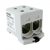 Kostki, złączki, wtyczki - Geberit MOREK szynowa 25-150mm2 szara 4otwor AL/CU 1000V TH35 1P MAA2150A10 Morek 4191 MAA2150A10 - miniaturka - grafika 1